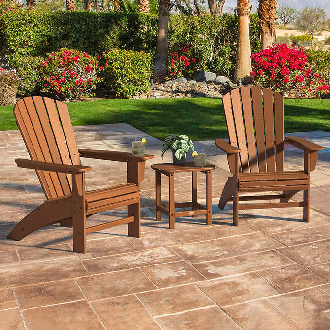 Unwavering Comfort and Unbeatable Affordability: The POLYWOOD Portside 3-Piece Shellback Adirondack Set from Costco