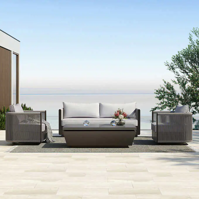 Transform Your Outdoor Oasis with the Grand Leisure Vega 4-Piece Outdoor Deep Seating Set